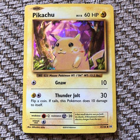 Pikachu Card HOLO 2016 35/108 LV. 12 60HP 